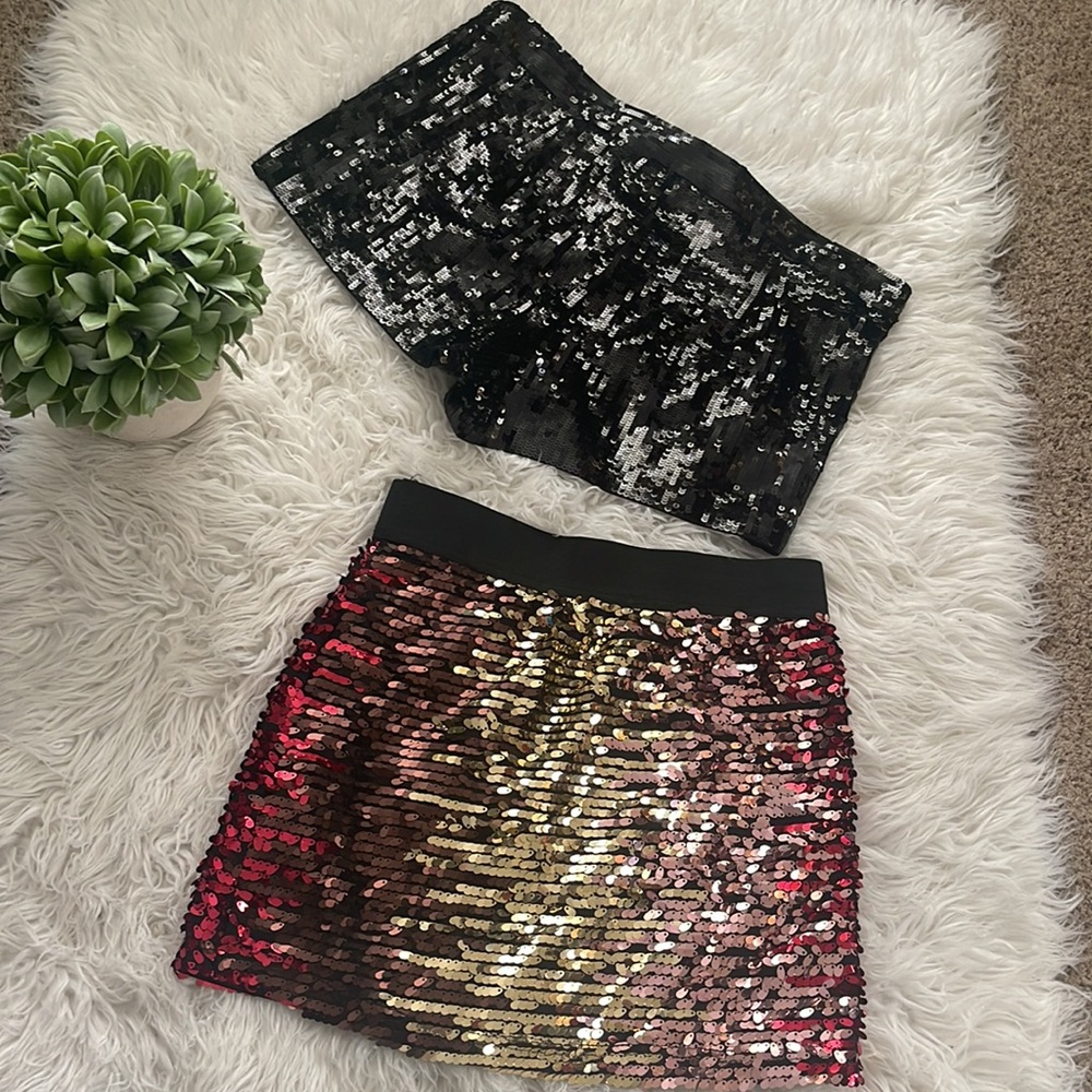 Sequins shorts and mini skirt lot 2 for $20